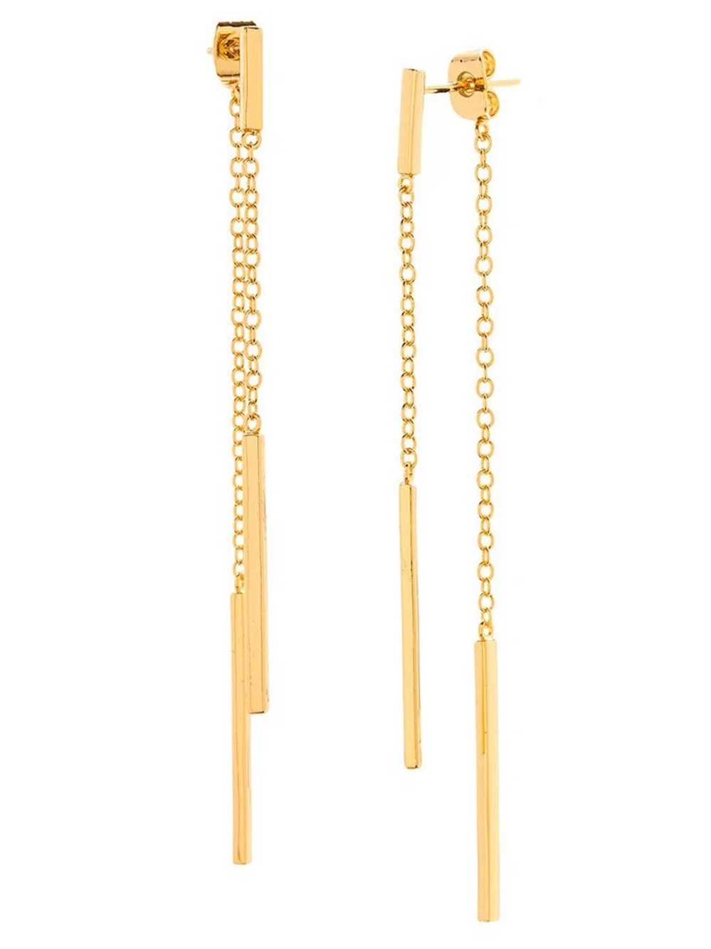 Gorjana Gold Drop Bar Chain Earrings - Women's Jewelry